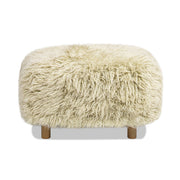 Enchante - New Zealand Sheepskin Rectangular Accent Ottoman - Taupe / Natural - R&R Furniture Gallery (Fountain Valley, CA)