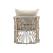 Modern Curved Aluminum Lounge Chair With Stylish Rope Weave Design And Cushioned Comfort For Outdoor - R&R Furniture Gallery (Fountain Valley, CA)