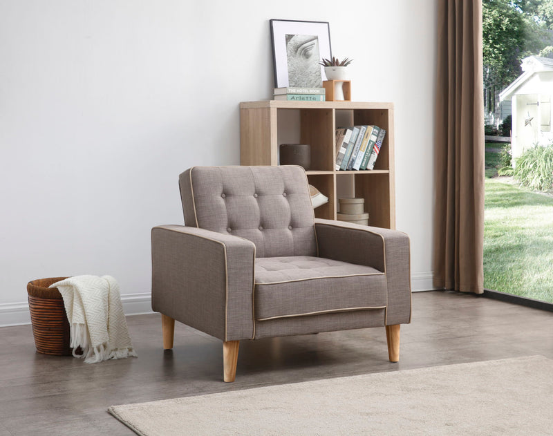 Vibrant contemporary Glory Furniture futon chair bed with colorful fabric, versatile for living room or guest space.