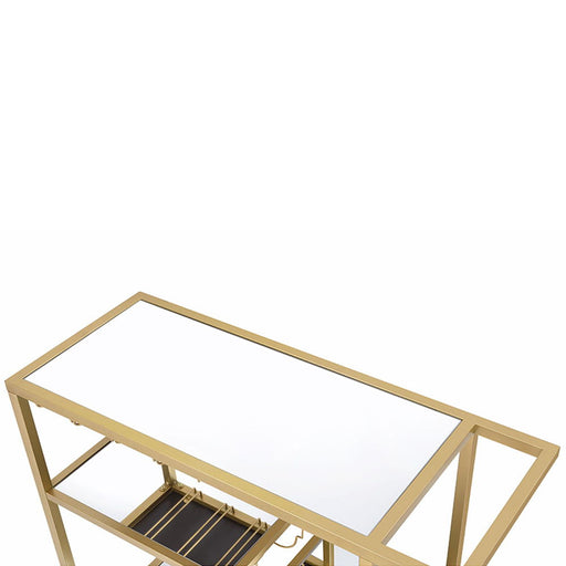 Adamsen - Serving Cart - Mirrored & Champagne - R&R Furniture Gallery (Fountain Valley, CA)