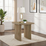 Adina Square Wood Side End Table Distressed Light Brown