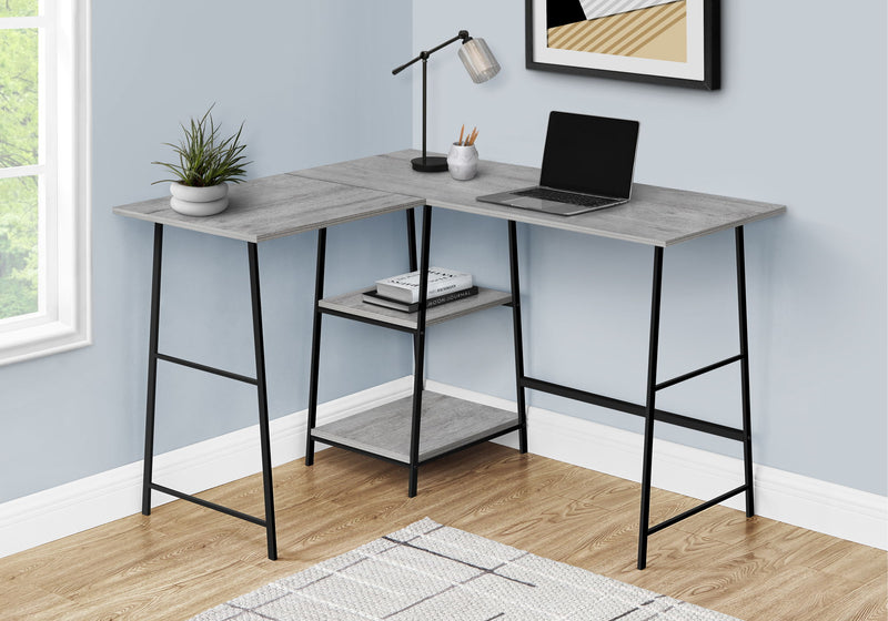 Computer Desk, Home Office, Corner, Storage Shelves, L Shape, Work, Laptop, Contemporary, Modern - R&R Furniture Gallery (Fountain Valley, CA)