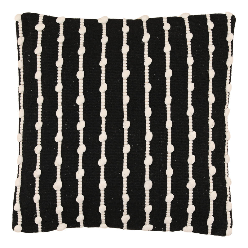 Ernest - Pillow With Filler - Black And Ivory