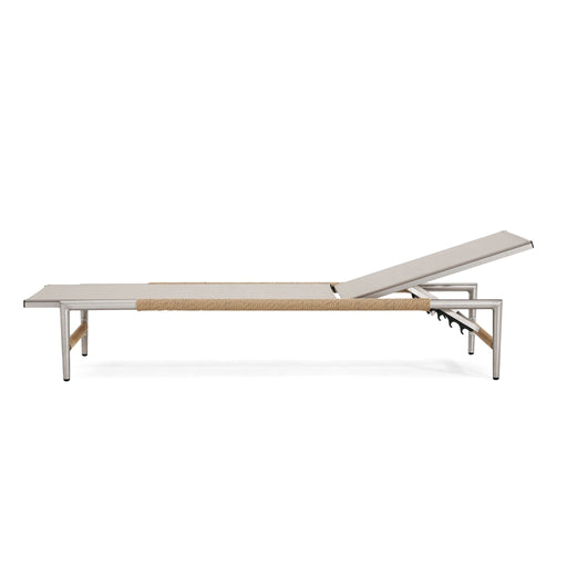 Hargrove - Outdoor Patio Aluminum Chaise Lounge (Set of 2) - Natural / Silver - R&R Furniture Gallery (Fountain Valley, CA)