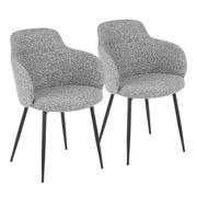 Lumi Source Boyne industrial side chair with metal frame and wooden seat, modern design for home or office use