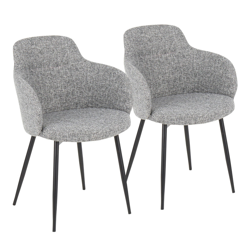 Lumi Source Boyne industrial side chair with metal frame and wooden seat, modern design for home or office use