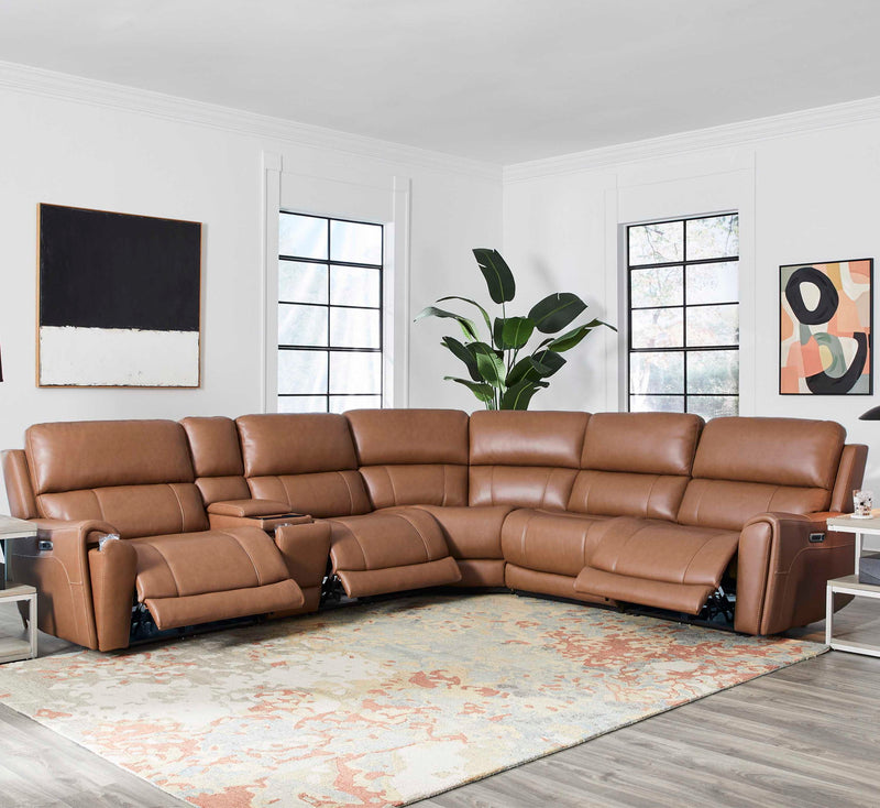 Hancock - Zero Gravity Power Reclining Sectional With Power Adjustable Headrests - R&R Furniture Gallery (Fountain Valley, CA)