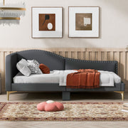 Upholstered Daybed With Headboard And Armrest, Support Legs - R&R Furniture Gallery (Fountain Valley, CA)