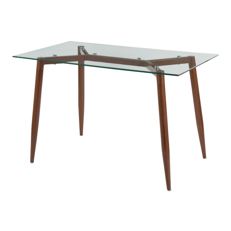 Lumi Source Clara contemporary dining table with sleek wooden surface and modern design for stylish dining spaces.