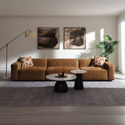 Zoey - Modular - RF Arm Chair With Pillow - Chocolate Suede - R&R Furniture Gallery (Fountain Valley, CA)