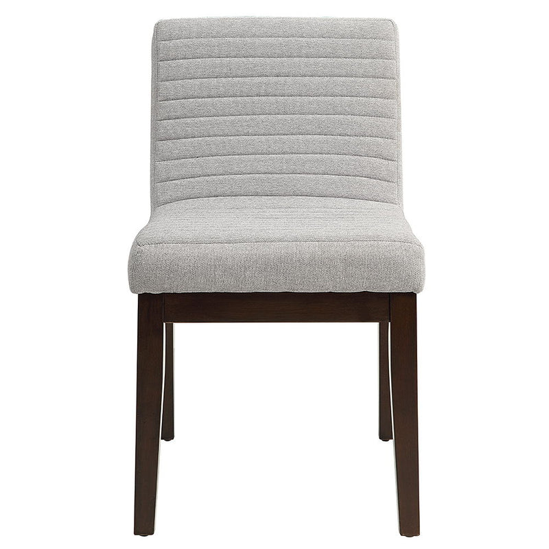 Edwyn - Side Chair (Set of 2) - Gray Fabric & Brown - R&R Furniture Gallery (Fountain Valley, CA)