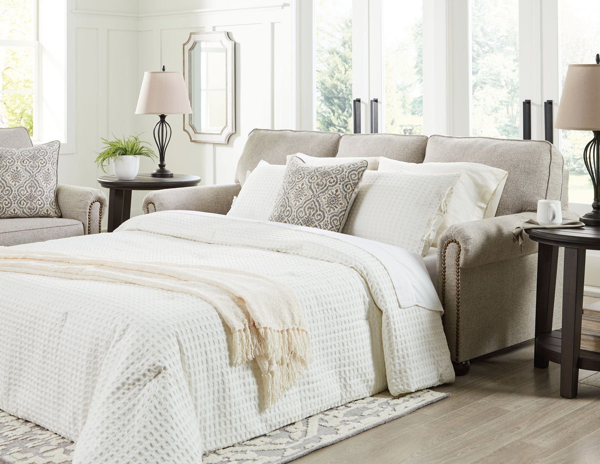 Gaelon - Queen Sofa Sleeper - Dune - R&R Furniture Gallery (Fountain Valley, CA)
