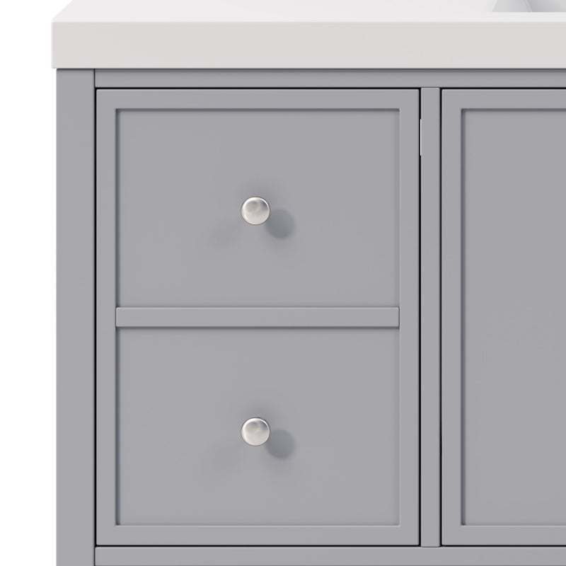 Bathroom Vanity With Separate Sink, Soft Close Doors And 4 Drawers
