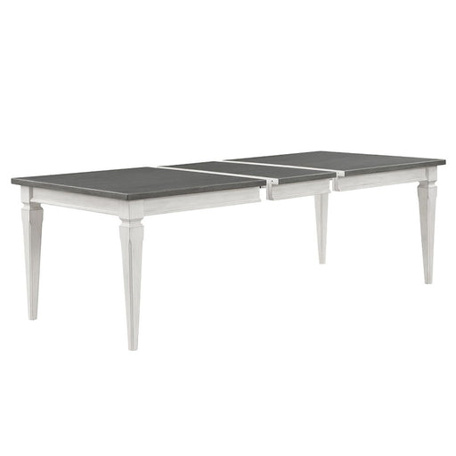 Katia - Dining Table With Leaf - Rustic Gray & Weathered White - R&R Furniture Gallery (Fountain Valley, CA)