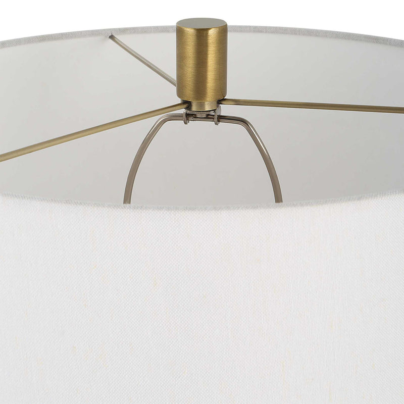 Adelia - Ivory & Brass Table Lamp