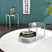 Abbe - Coffee Table - Glass & Chrome - R&R Furniture Gallery (Fountain Valley, CA)