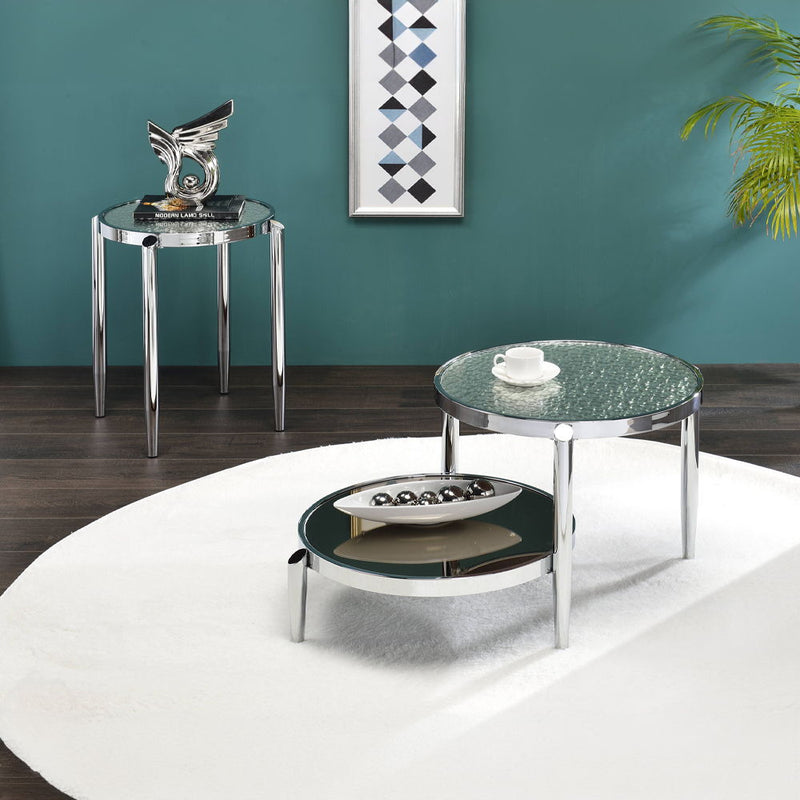 Abbe - Coffee Table - Glass & Chrome - R&R Furniture Gallery (Fountain Valley, CA)