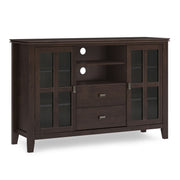 Artisan - Tall TV Media Stand - Dark Chestnut Brown - R&R Furniture Gallery (Fountain Valley, CA)