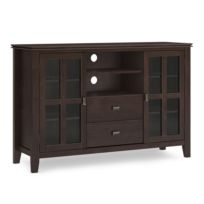 Artisan - Tall TV Media Stand - Dark Chestnut Brown - R&R Furniture Gallery (Fountain Valley, CA)