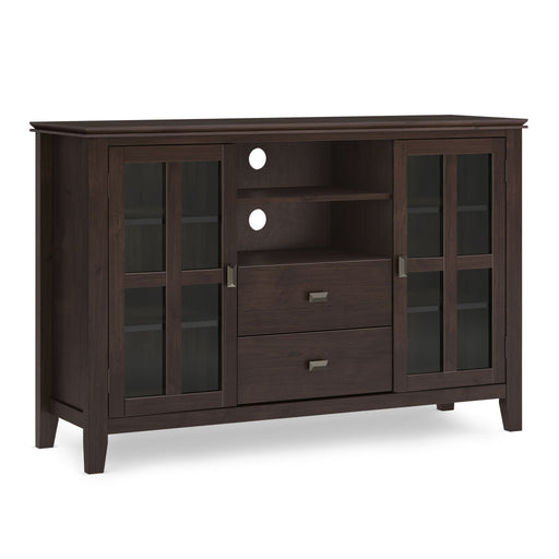 Artisan - Tall TV Media Stand - Dark Chestnut Brown - R&R Furniture Gallery (Fountain Valley, CA)