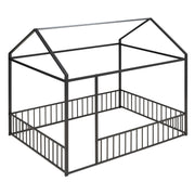 Metal Bed House Bed Frame With Fence - R&R Furniture Gallery (Fountain Valley, CA)