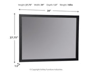 Danziar - Bedroom Mirror - Black - R&R Furniture Gallery (Fountain Valley, CA)