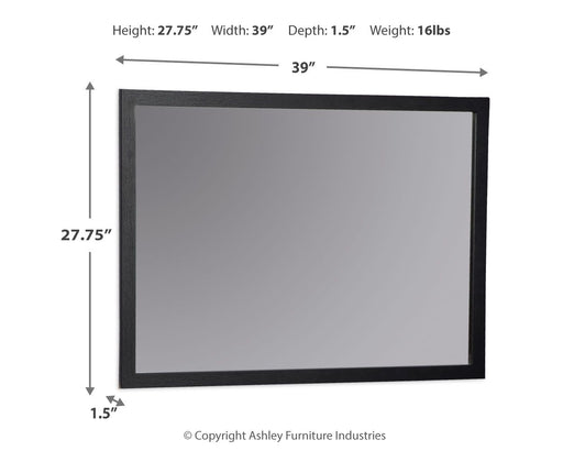 Danziar - Bedroom Mirror - Black - R&R Furniture Gallery (Fountain Valley, CA)