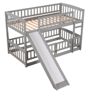 Low Bunk Bed With Slide, Fence And Ladder - R&R Furniture Gallery (Fountain Valley, CA)