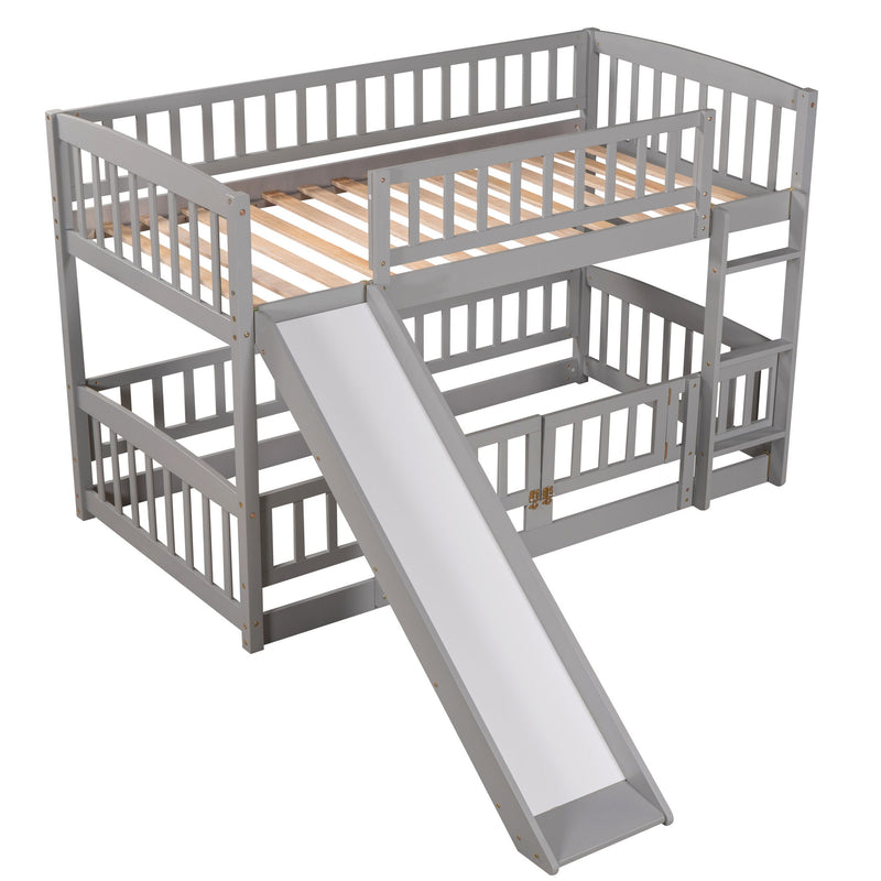 Low Bunk Bed With Slide, Fence And Ladder - R&R Furniture Gallery (Fountain Valley, CA)