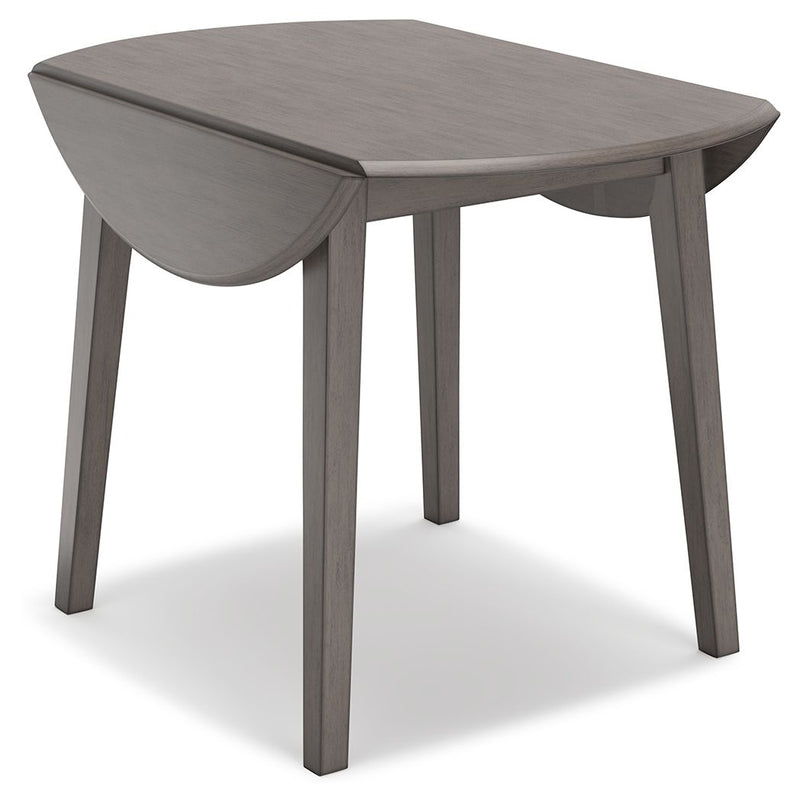 Shullden - Round Drm Drop Leaf Table - Gray - R&R Furniture Gallery (Fountain Valley, CA)