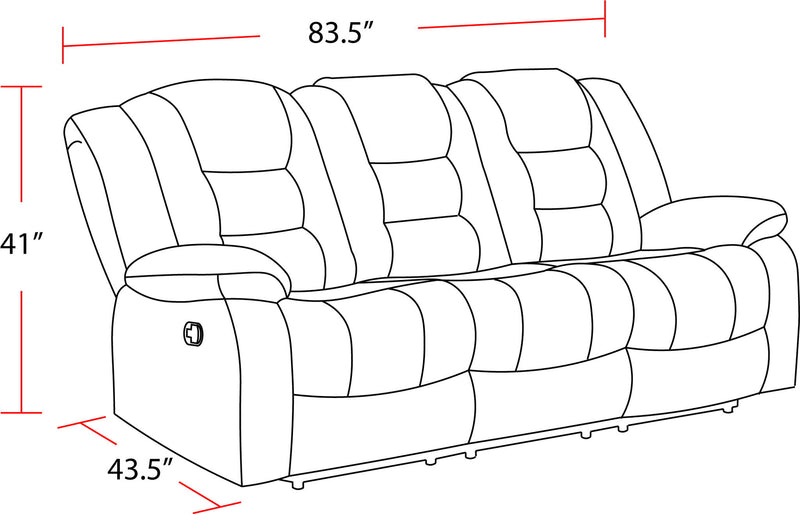 Bolton - Manual Reclining Sofa - Misty Storm