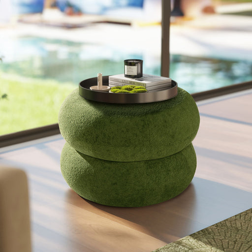 Nest - Low Round Upholstered Ottoman - R&R Furniture Gallery (Fountain Valley, CA)