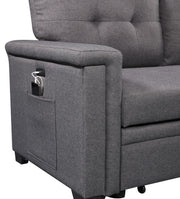 Ashlyn - Reversible Sleeper Sectional Sofa With Storage Chaise, USB Charging Ports And Pocket - R&R Furniture Gallery (Fountain Valley, CA)