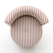 Alyssa striped rolling desk chair by TOV Furniture with a modern design and colorful fabric upholstery on casters.