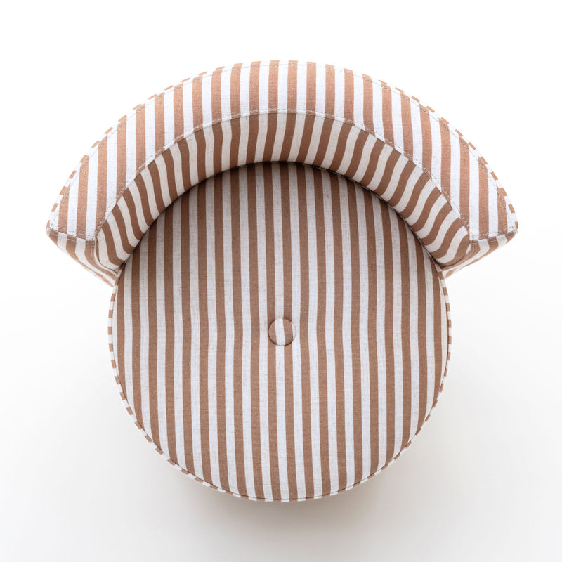 Alyssa striped rolling desk chair by TOV Furniture with a modern design and colorful fabric upholstery on casters.