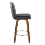 Lumi Source Henry contemporary fixed height counter stools with swivel and round footrest, set of 2, in modern design.