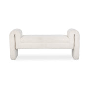 Ada - Bench - Ivory Fleece - R&R Furniture Gallery (Fountain Valley, CA)