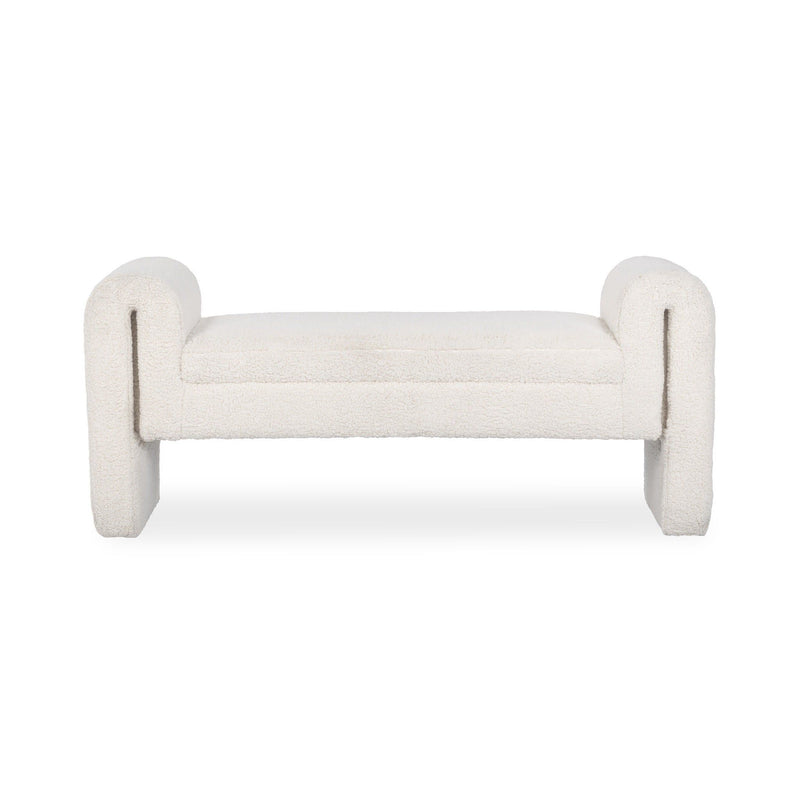 Ada - Bench - Ivory Fleece - R&R Furniture Gallery (Fountain Valley, CA)