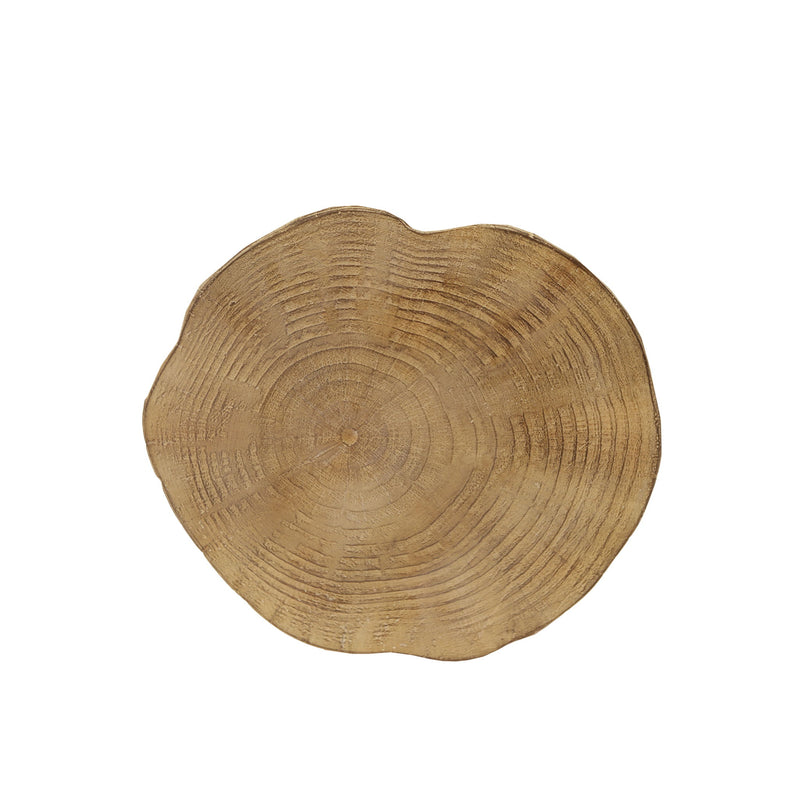 Hand Painted Wood Stump Style Outdoor Side Table - Light Brown - R&R Furniture Gallery (Fountain Valley, CA)