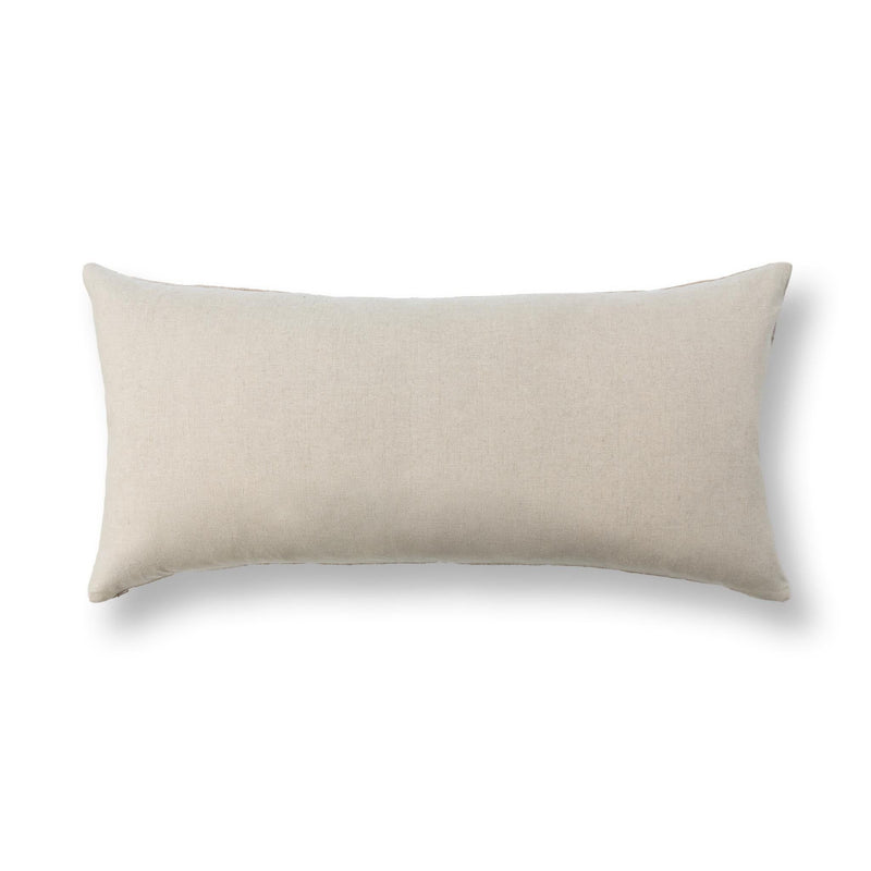 Classic Home Beryl accent pillow with a textured fabric in soft, neutral tones, perfect for sofa or bed decor.
