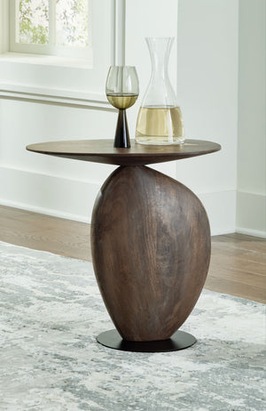 Cormmet - Accent Table - Brown / Black - R&R Furniture Gallery (Fountain Valley, CA)