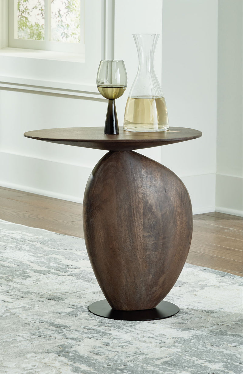 Cormmet - Accent Table - Brown / Black - R&R Furniture Gallery (Fountain Valley, CA)