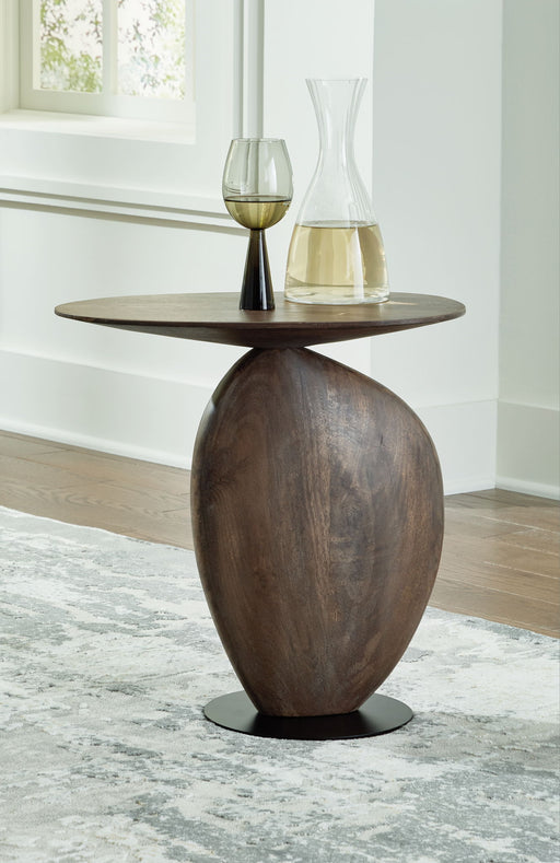 Cormmet - Accent Table - Brown / Black - R&R Furniture Gallery (Fountain Valley, CA)