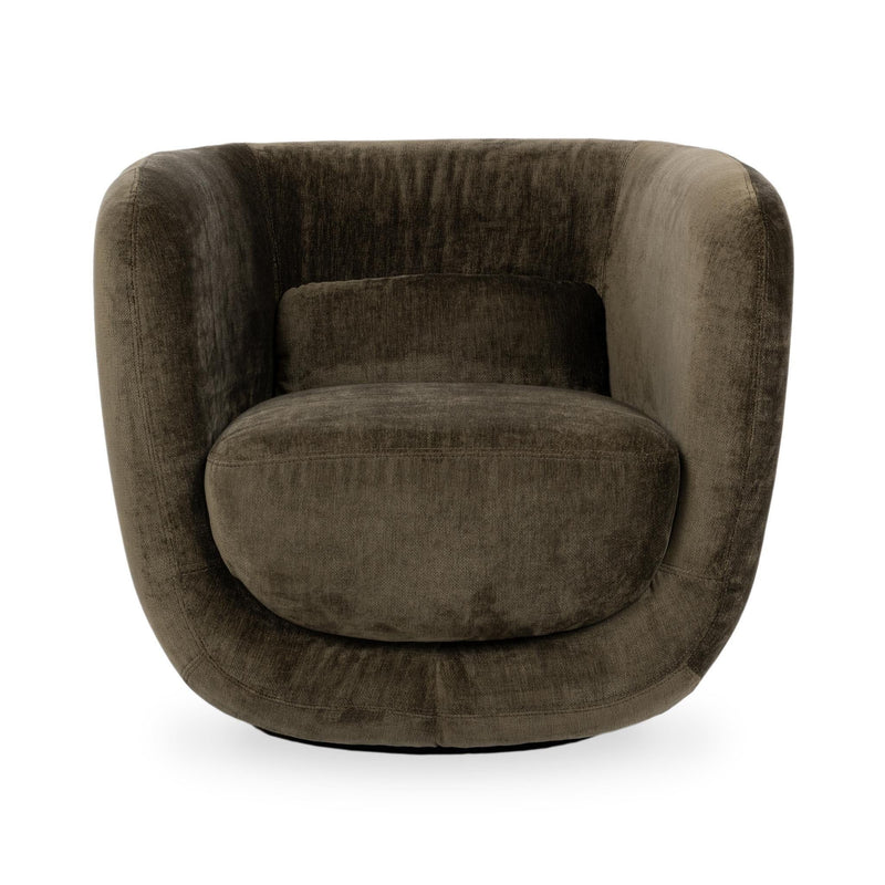 Nico - Upholstered Swivel Chair - Olive Green - R&R Furniture Gallery (Fountain Valley, CA)