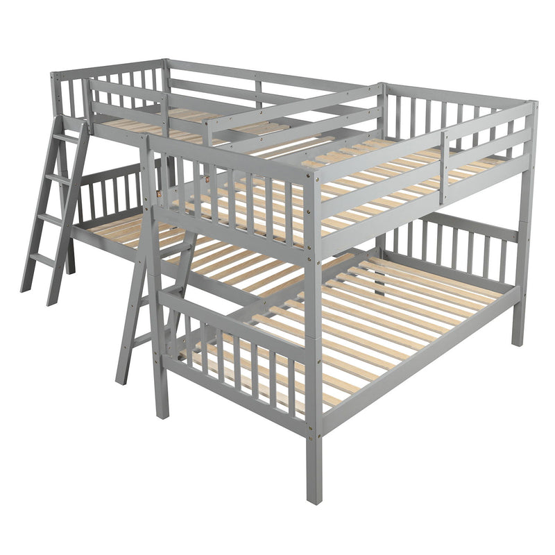 L Shaped Bunk Bed With Ladder - R&R Furniture Gallery (Fountain Valley, CA)