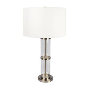 Echo - Table Lamp With On / Off Switch Clear Body Base - Clear / Silver / White - R&R Furniture Gallery (Fountain Valley, CA)