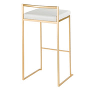Lumi Source Fuji contemporary glam barstool with sleek metal frame and cushioned seat, modern design for stylish bar or kitchen.