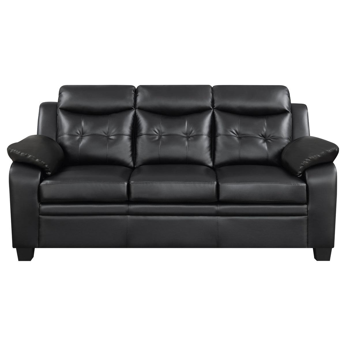 Eaton - Padded Sofa With Tufted Design - Black