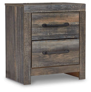 Drystan - Two Drawer Night Stand - Brown / Beige - R&R Furniture Gallery (Fountain Valley, CA)