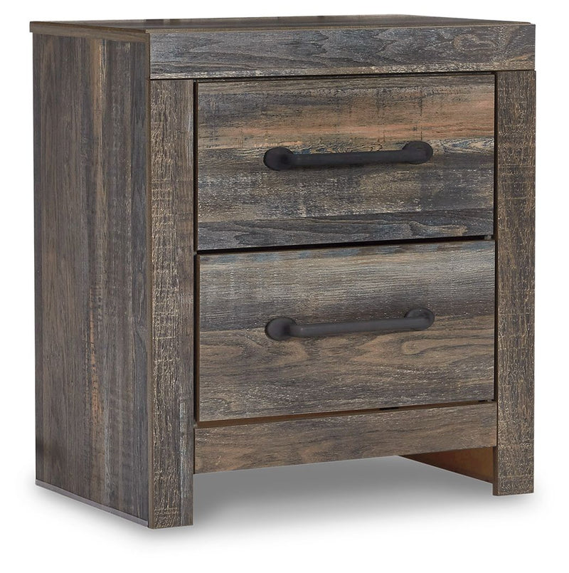 Drystan - Two Drawer Night Stand - Brown / Beige - R&R Furniture Gallery (Fountain Valley, CA)